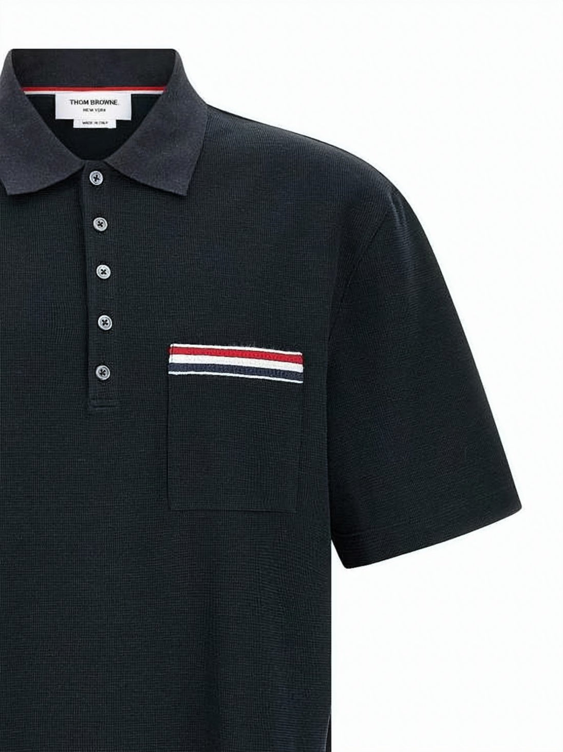 Textured Knit Polo Shirt with Classic Collar