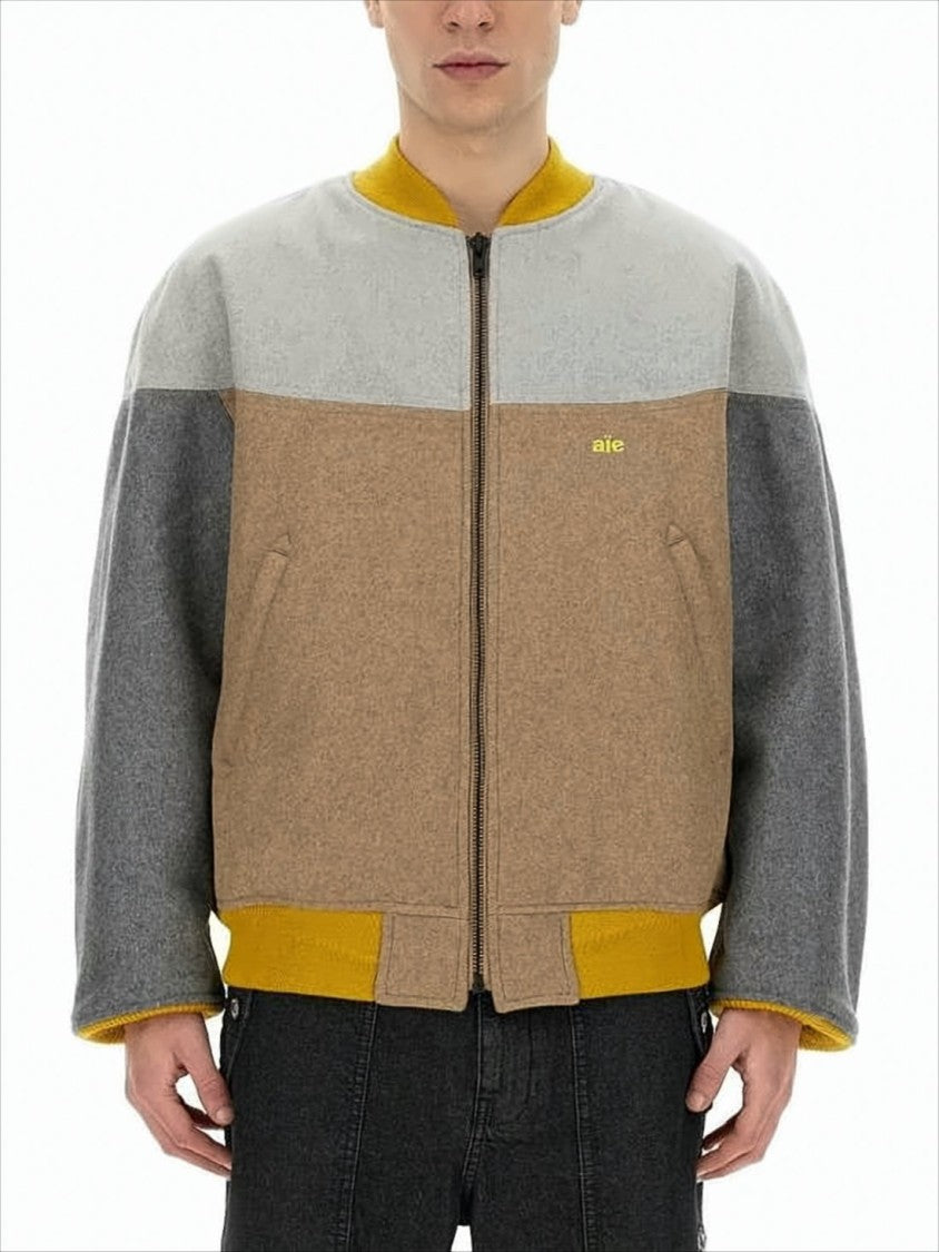 Color-Block Casual Jacket with Bold Back Detail