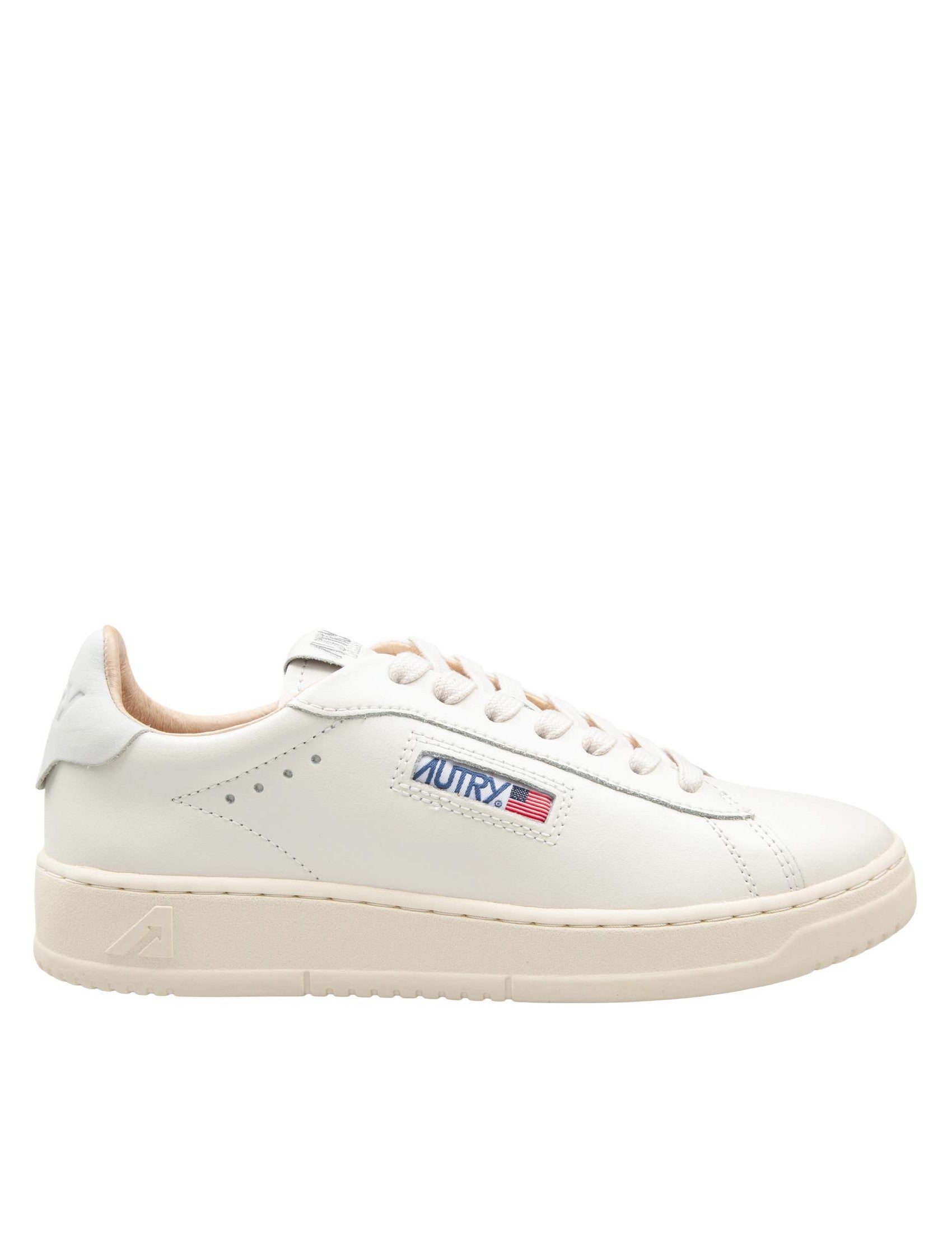Dallas Low Leather Sneakers, Cream White