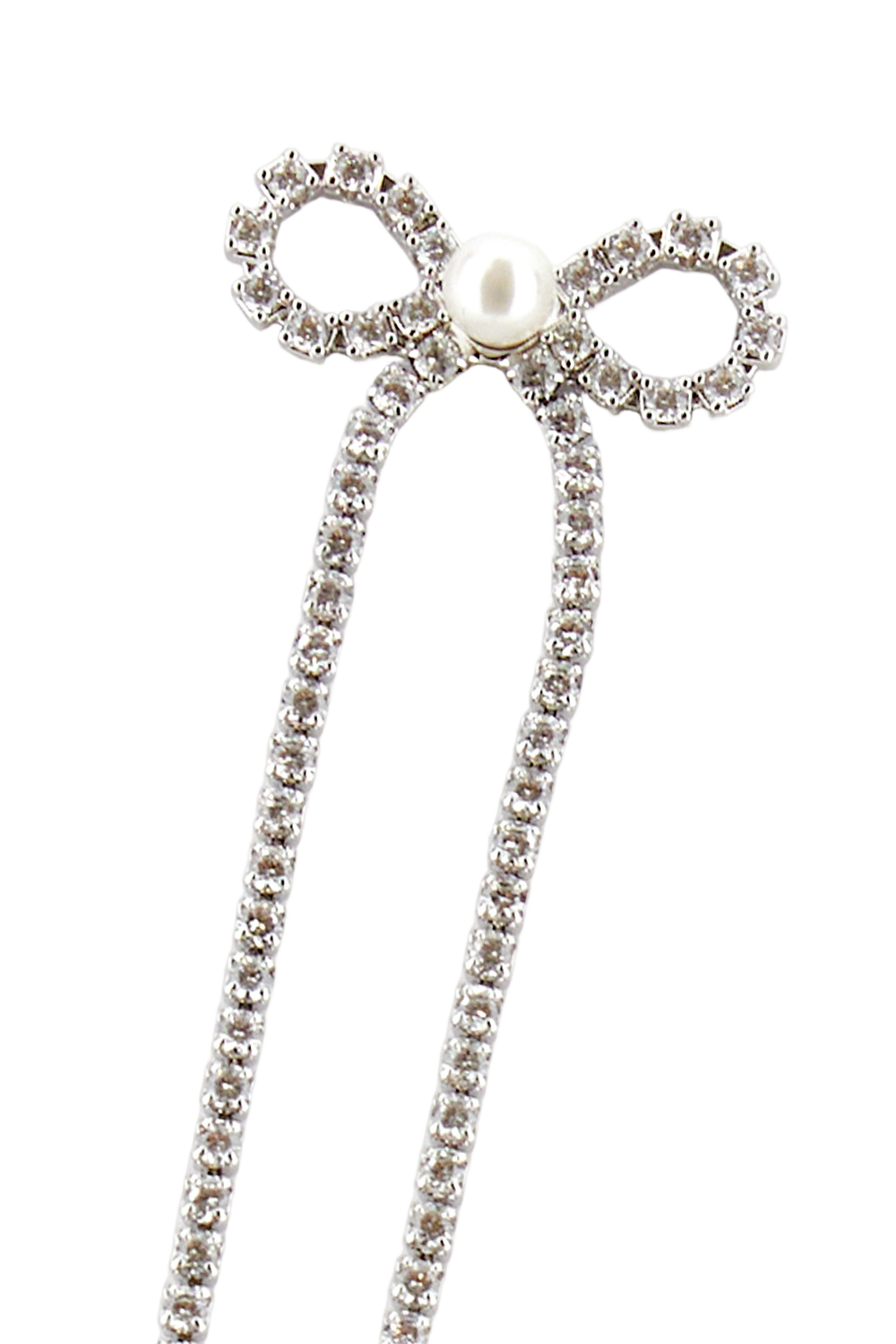 Crystal Droplet Bow Earrings