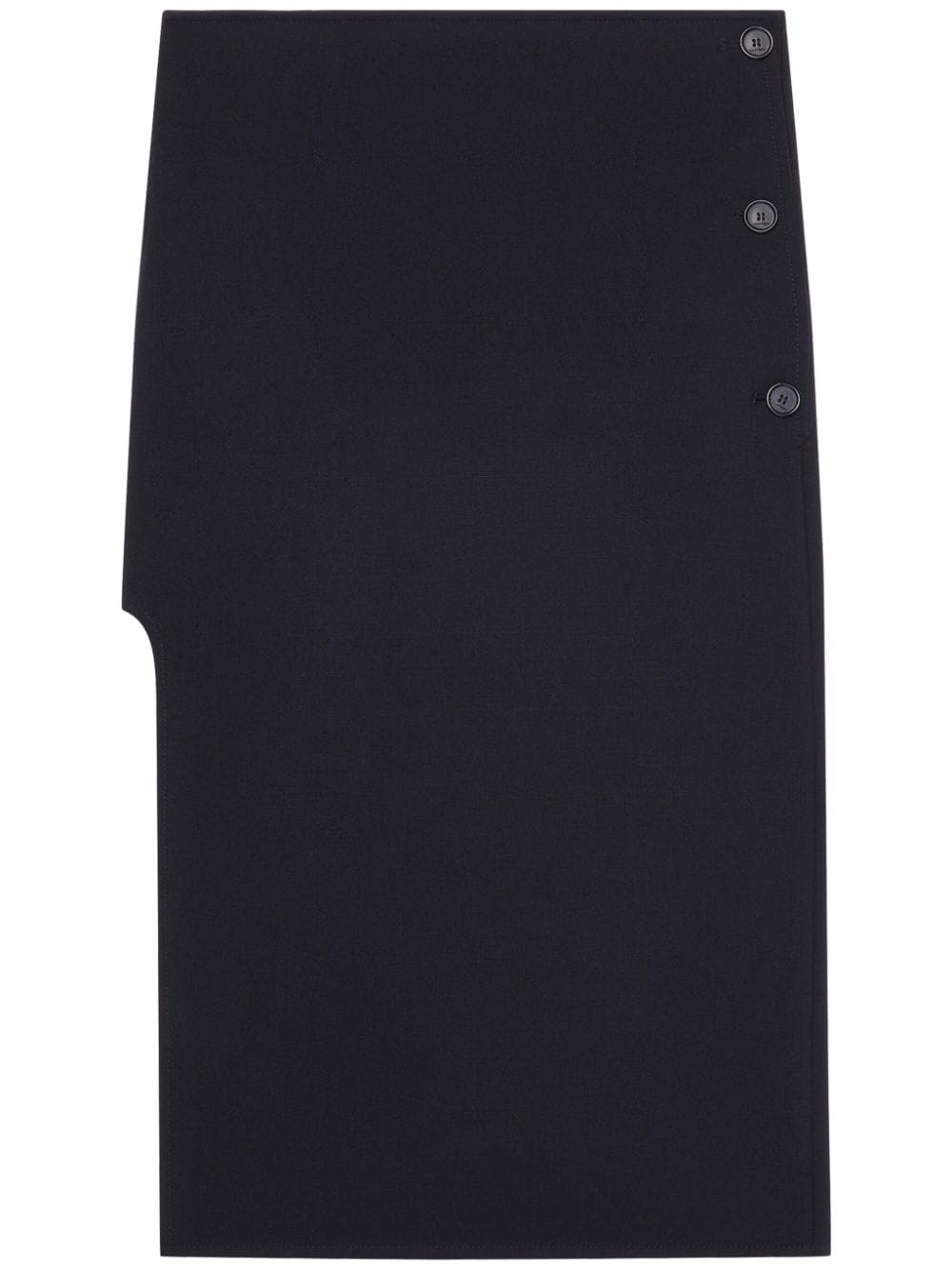 Wool Blend Black Skirt