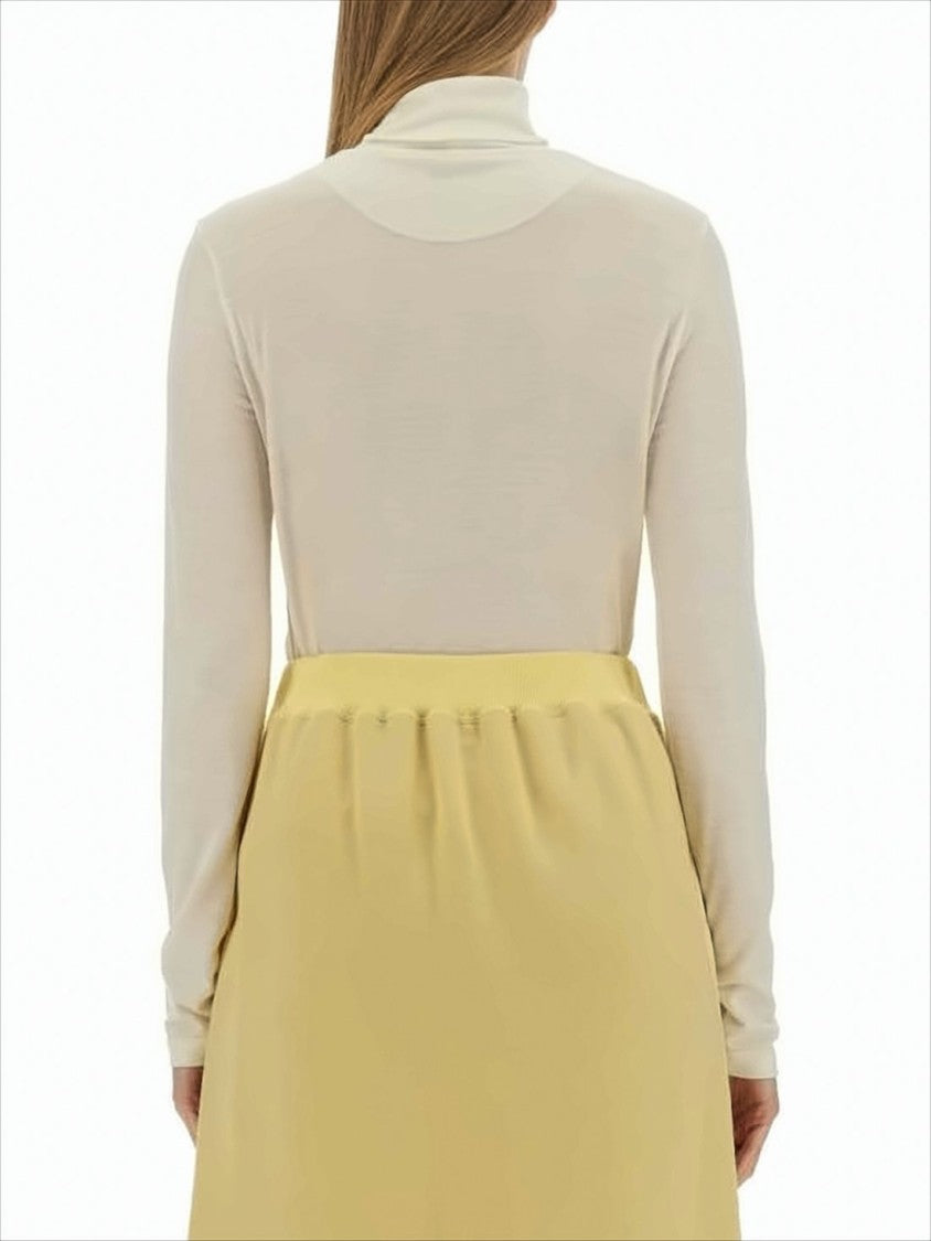 Fitted Turtleneck Top with High Neckline