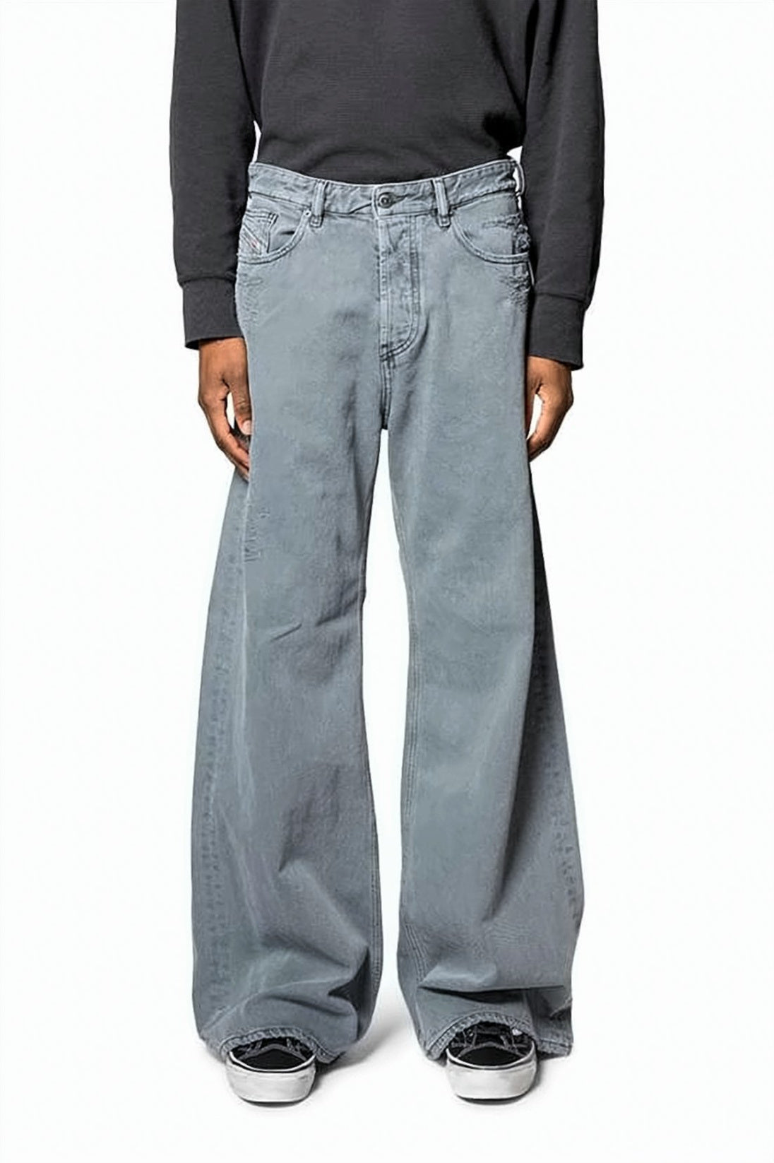 Wide-Leg Denim Pants