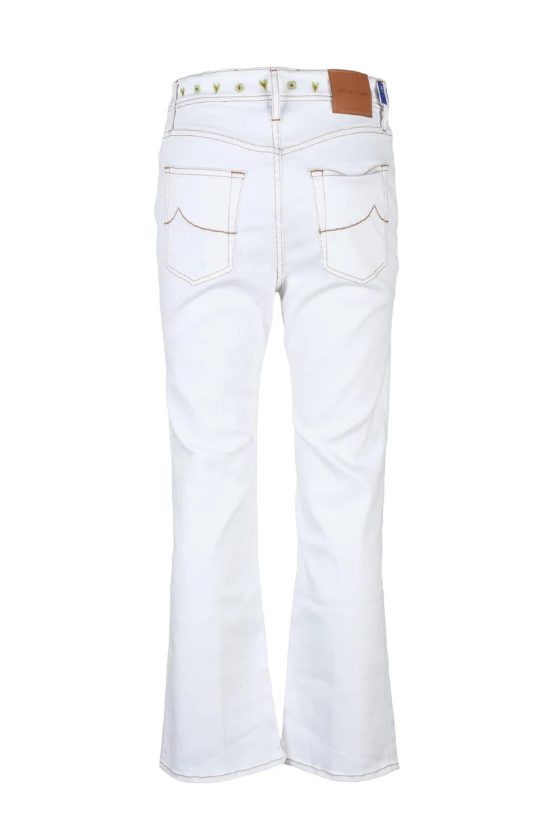 Lyocell Cotton Stretch Jeans - White
