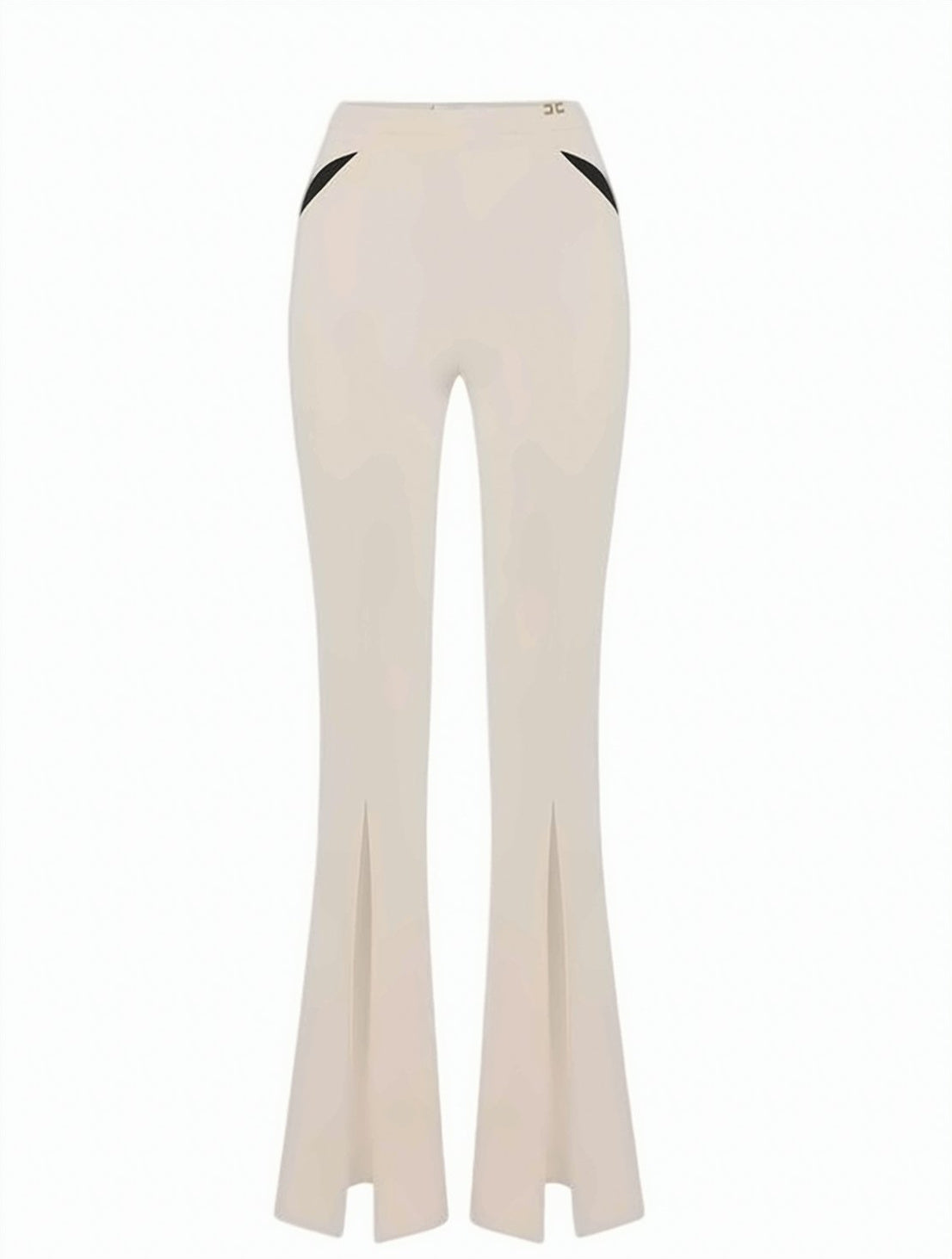 Lightweight Crepe Cut Outs Slit Trousers