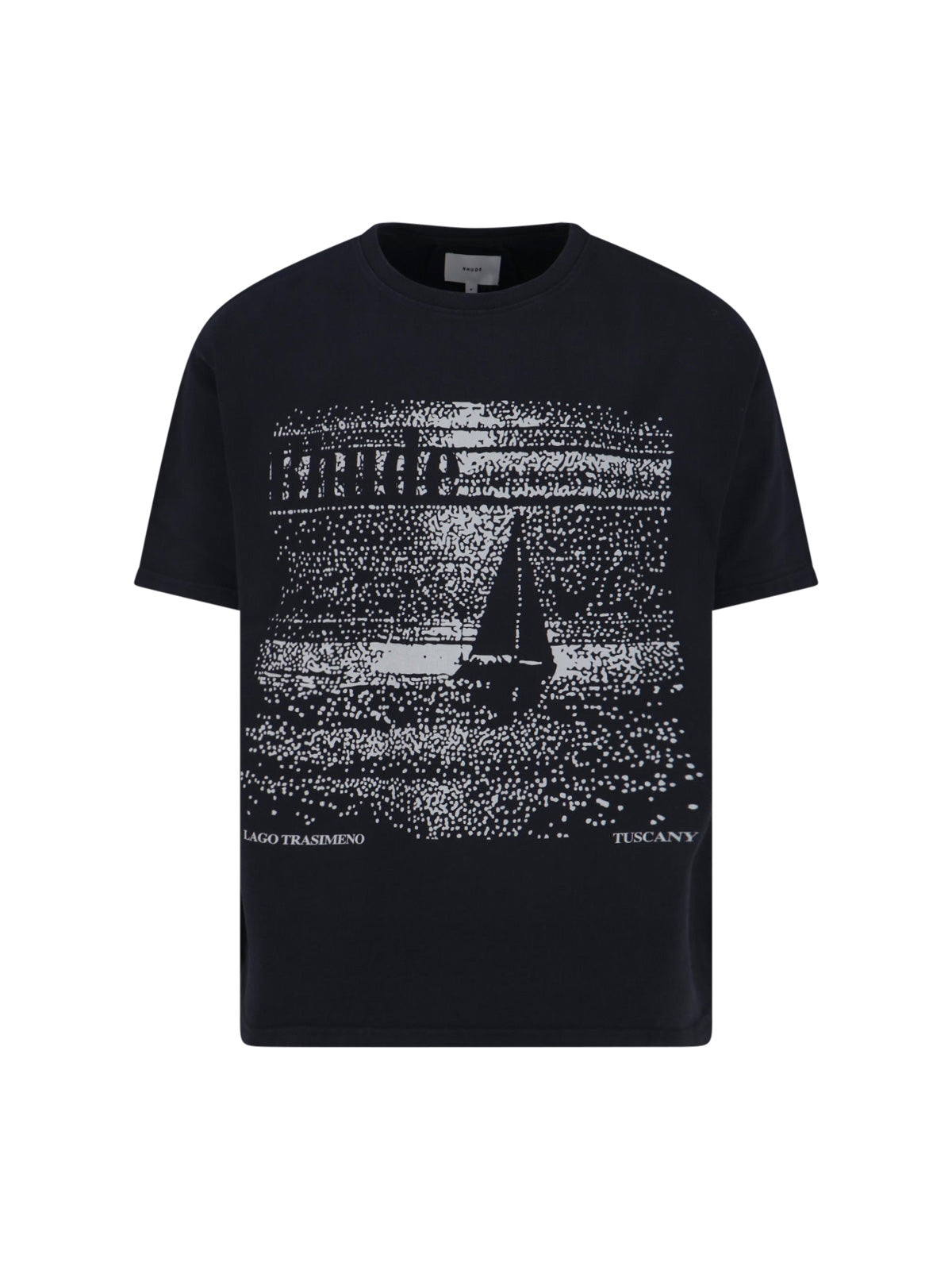 Minimalist Black T-Shirt With Crew Neckline