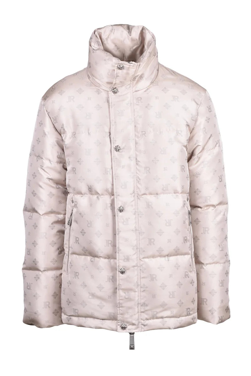 High Neck Down Jacket - Beige