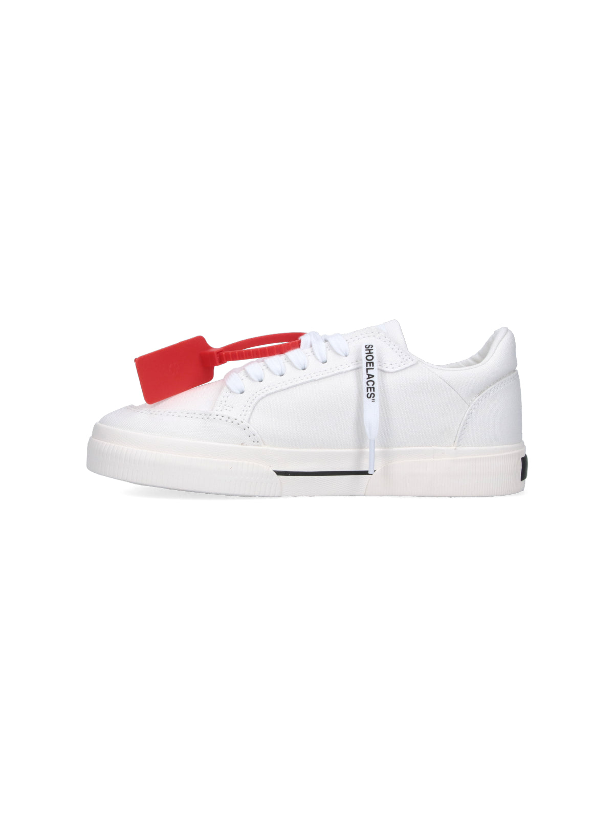 White Arrow Logo Leather Sneakers