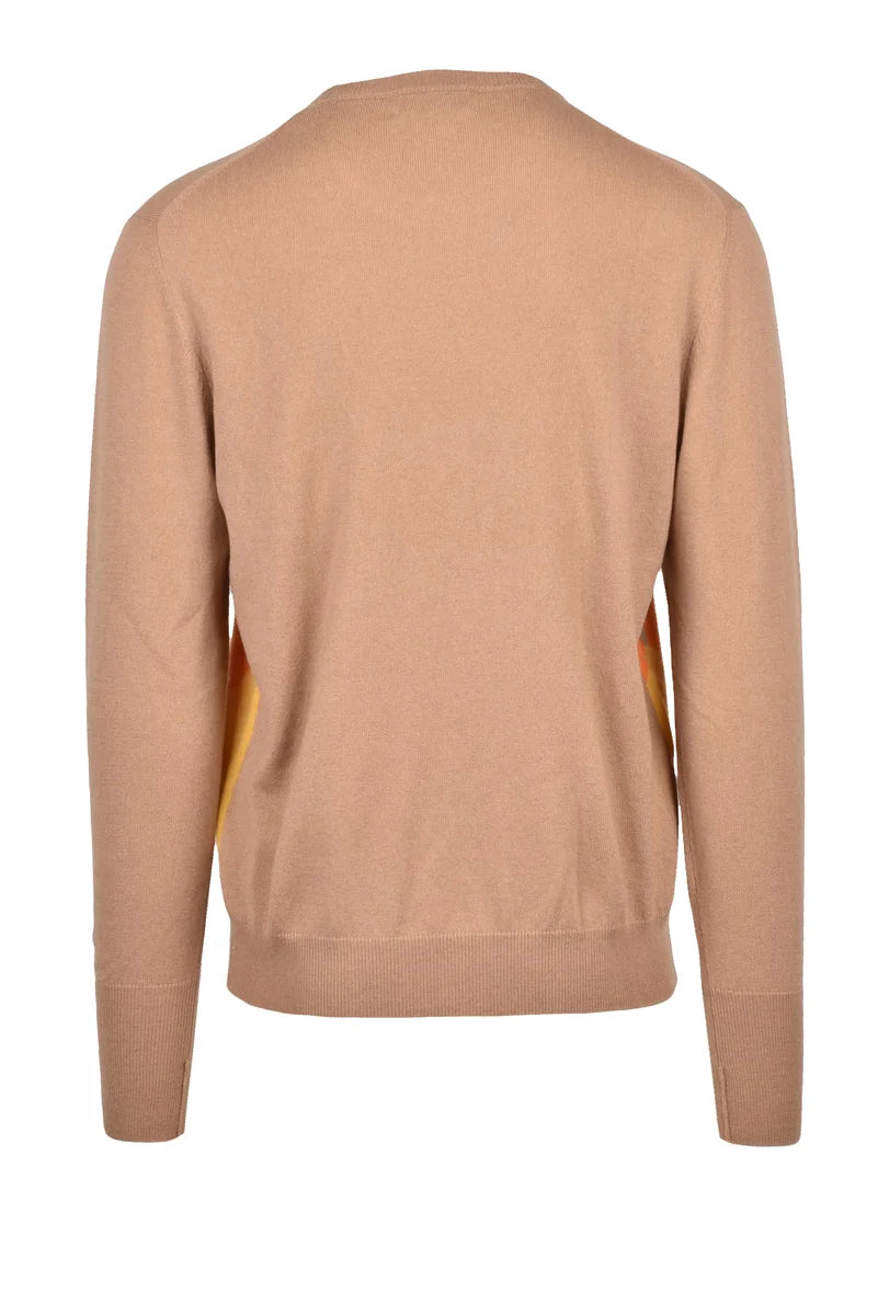 Crew Neck Pullover - Brown/Orange
