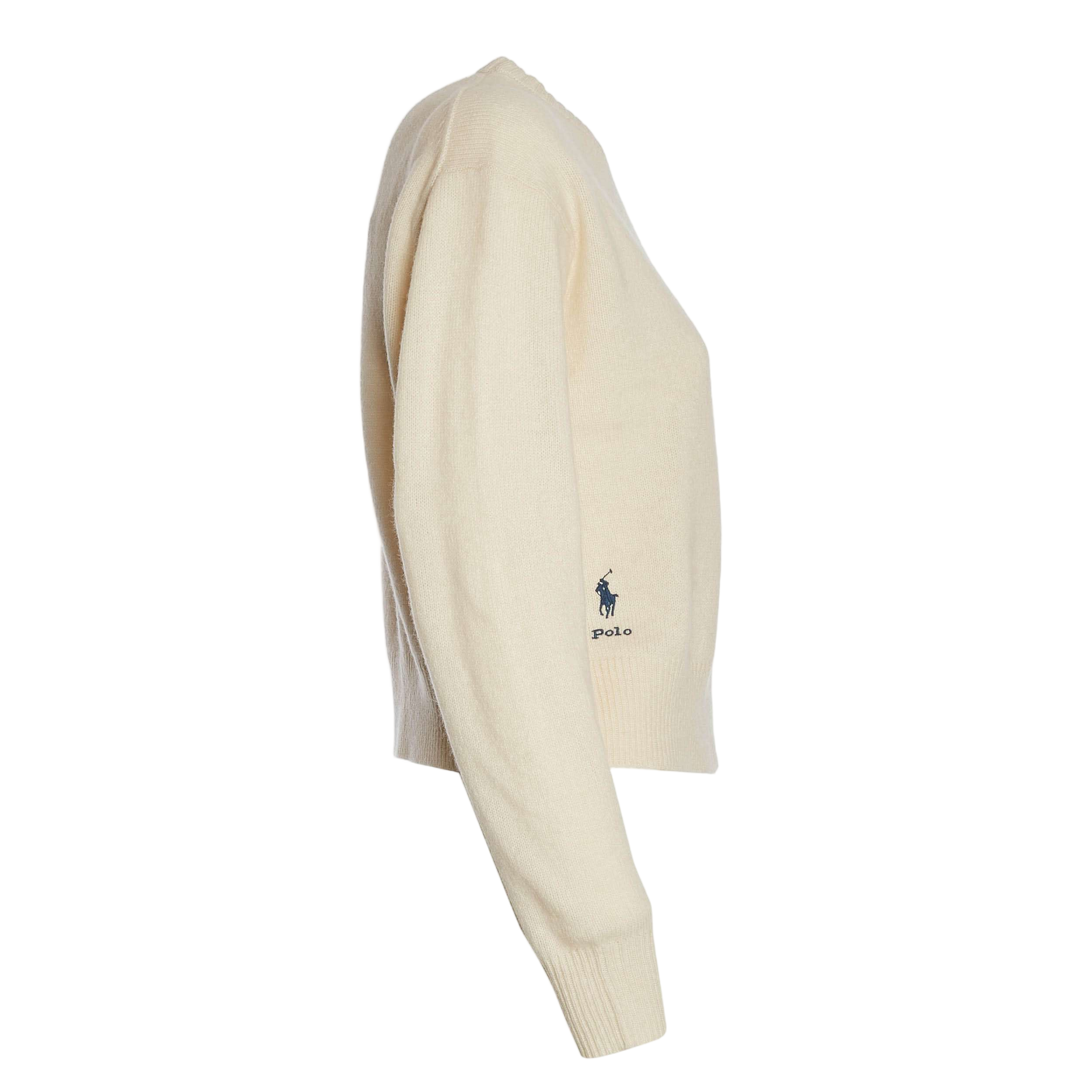 Ribbed Round Neck Cashmere Sweater
