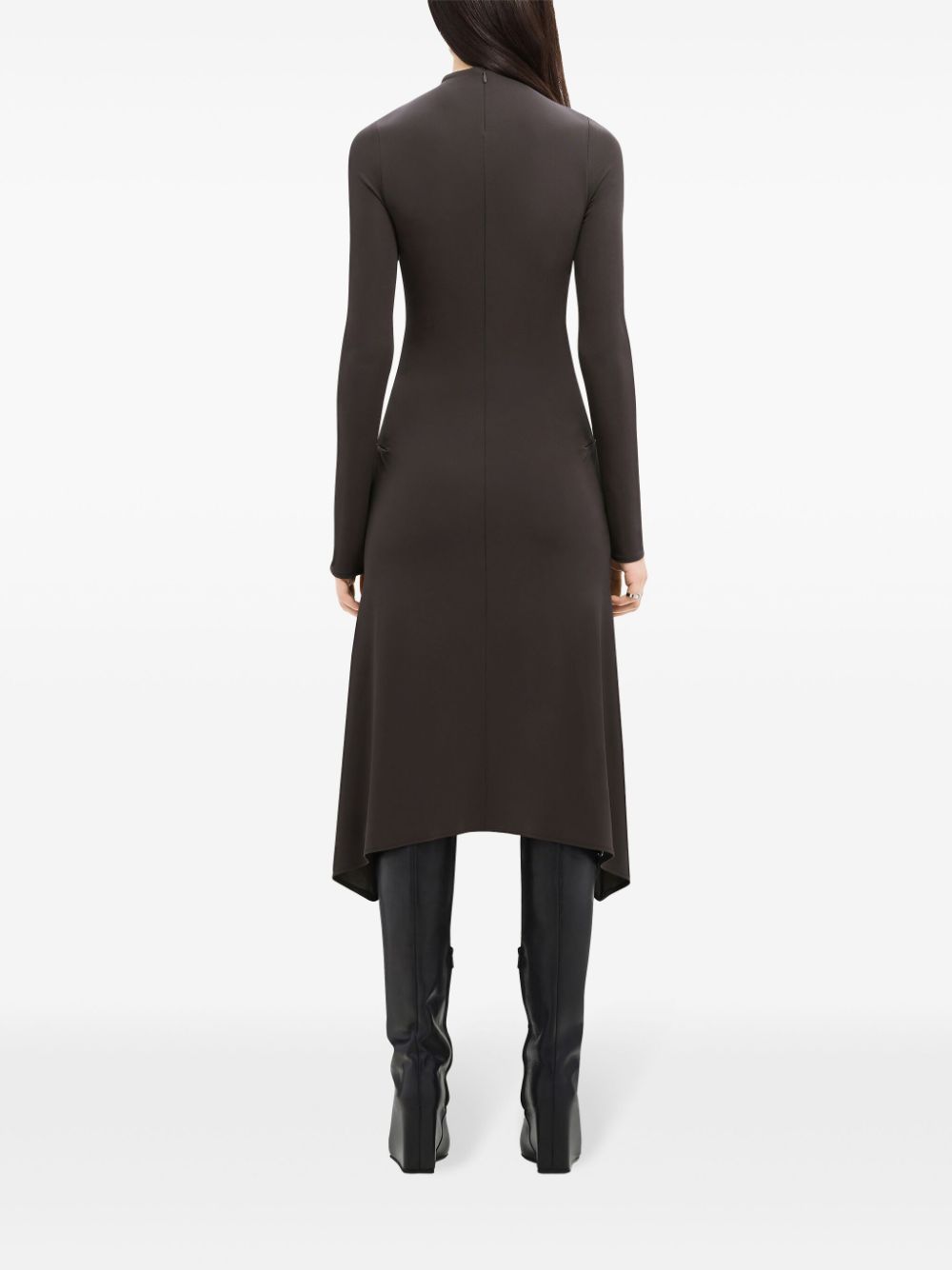 Brown Stretch Jersey Dress