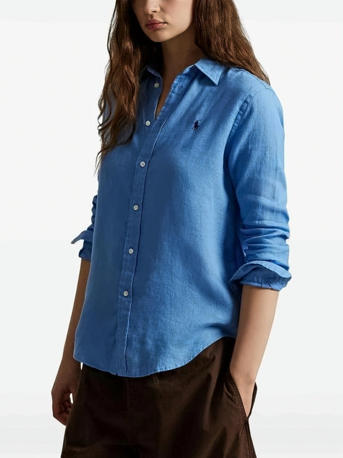 Light Blue Relaxed Fit Linen Shirt