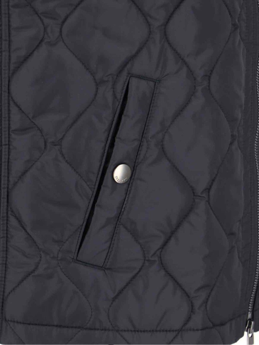 Structured Black Jacket With High Collar And Minimalist Design