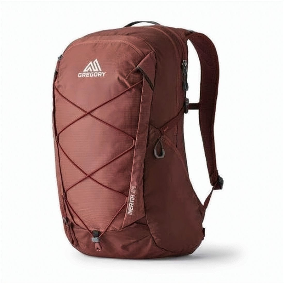 Structured Backpack with Deep Reddish-Brown Nylon Exterior