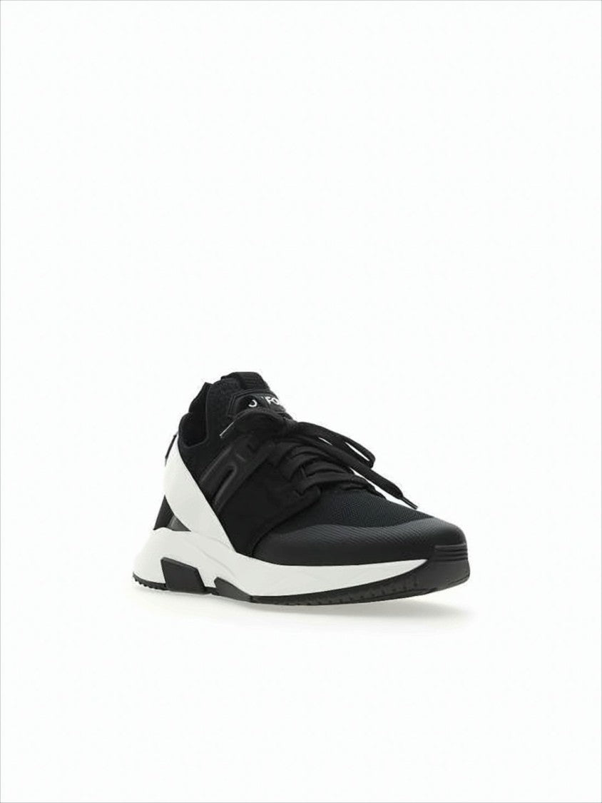 Low-Top Suede and Mesh Sneakers with Distinctive Sole