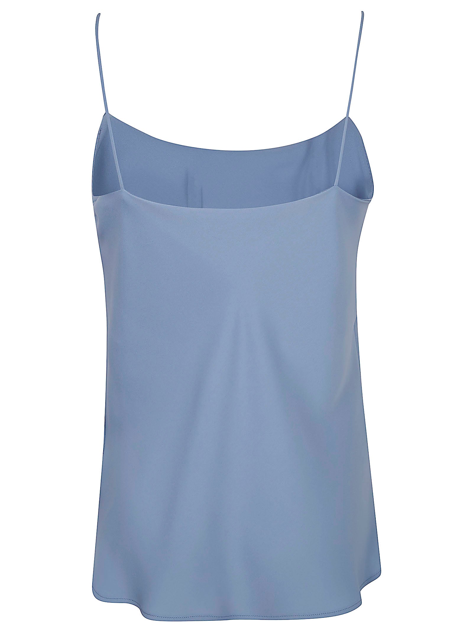 Sleeveless Blue Top with Spaghetti Straps