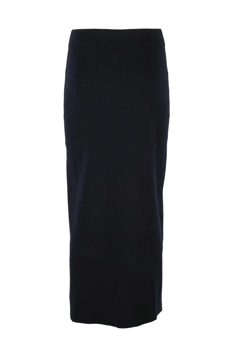 Knit Midi Skirt - Blue