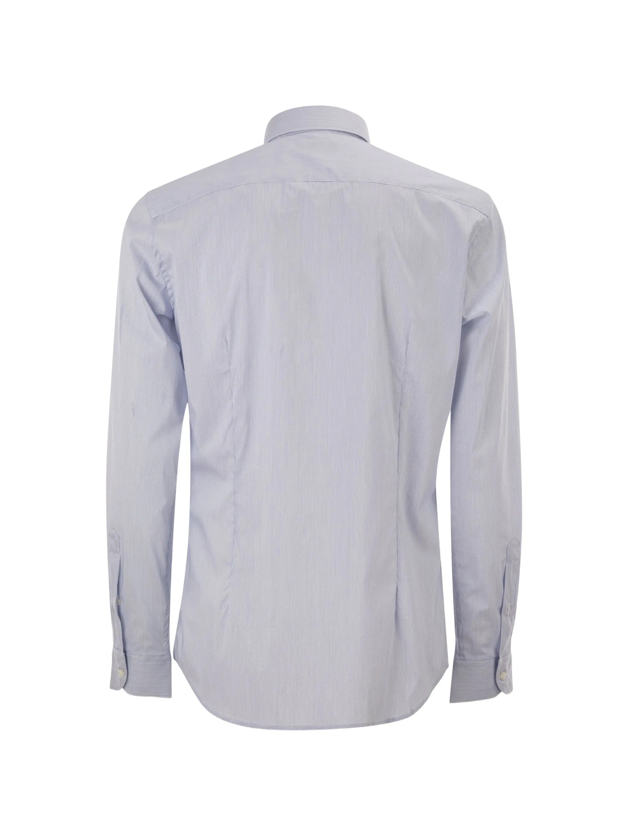 Deep Blue Stretch Cotton Shirt