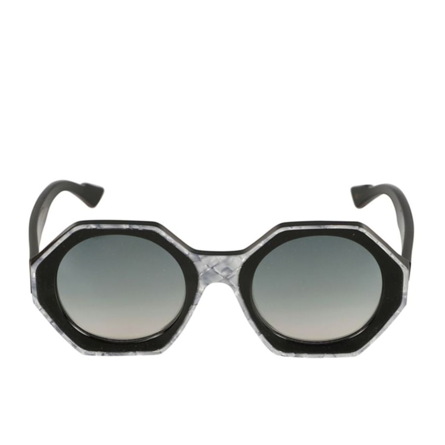 Kaorle Bold Octagonal Sunglasses with Marbled Frame