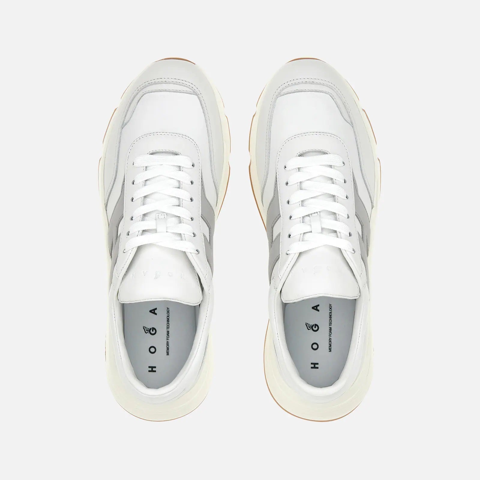 Hyperlight Allacciato H Sneakers in White Grey