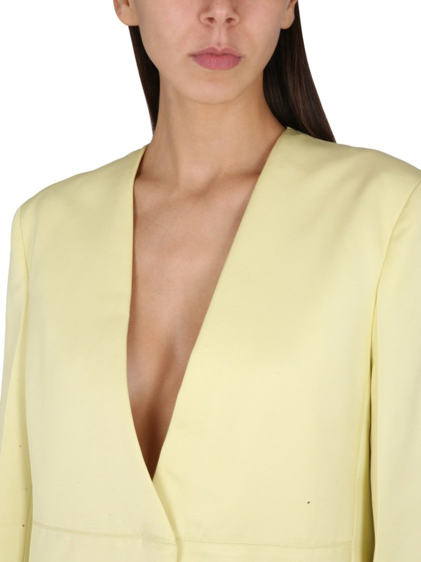V-Neck Jacket With Concealed Closure