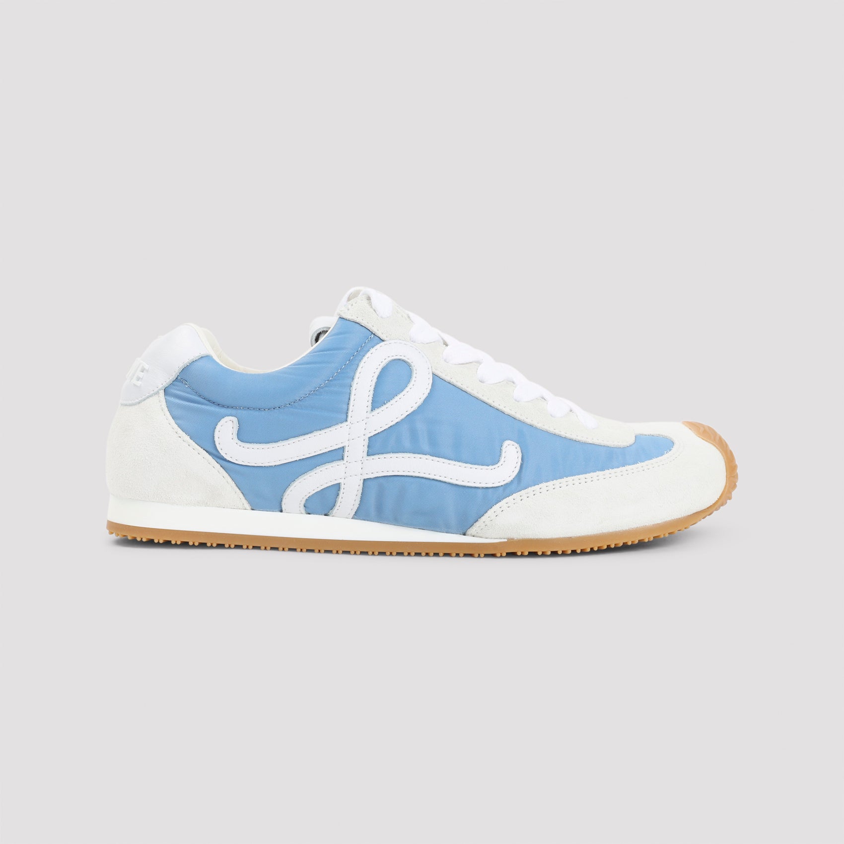 Blue Leather Sneakers with Distinctive Side Design