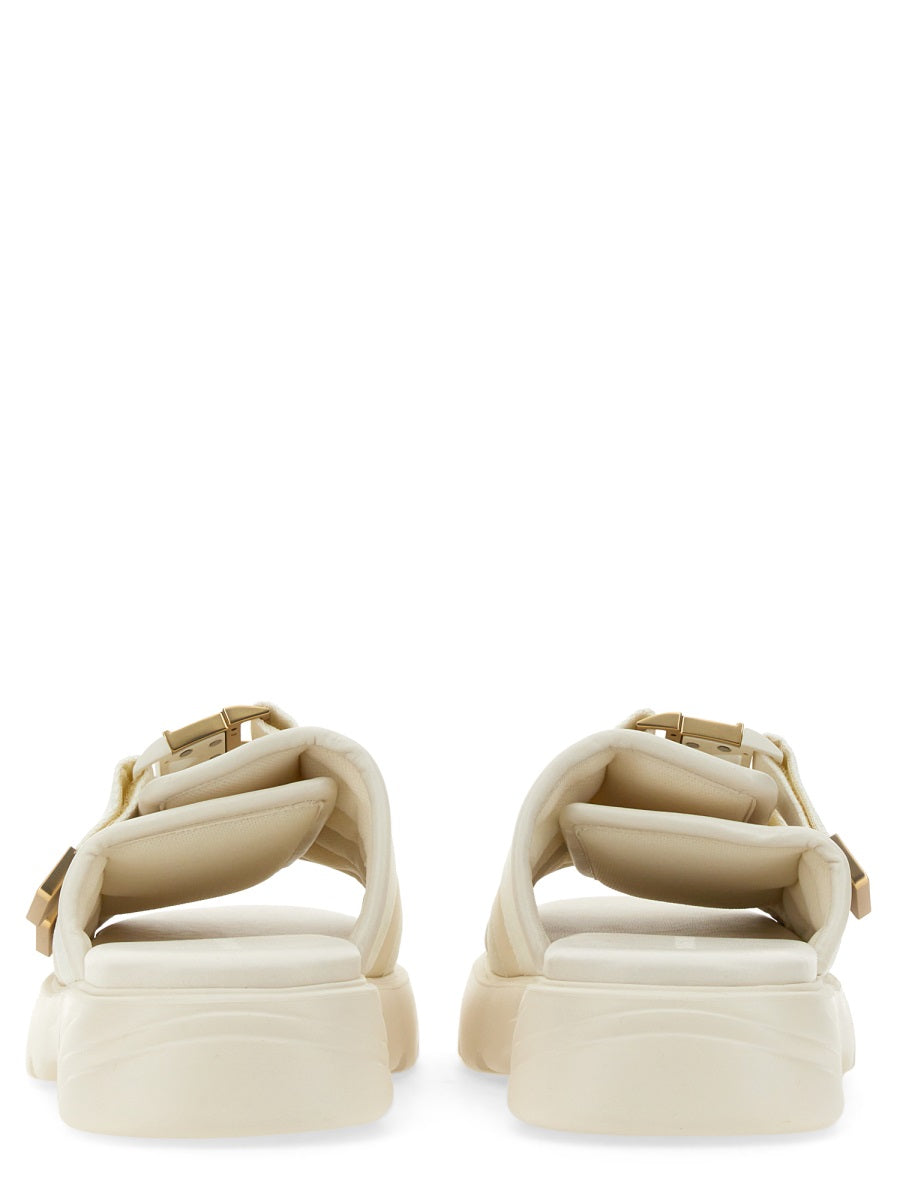Minimalist Lamb Leather Sandal with Rubber Sole
