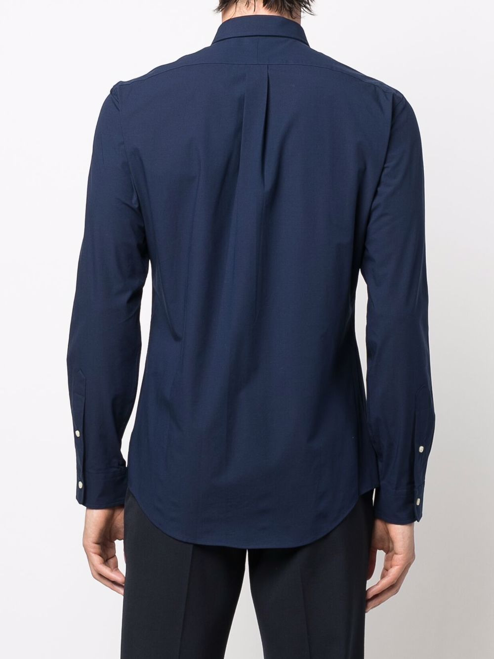 Slim Fit Cotton Button-Up Long-Sleeve Shirt