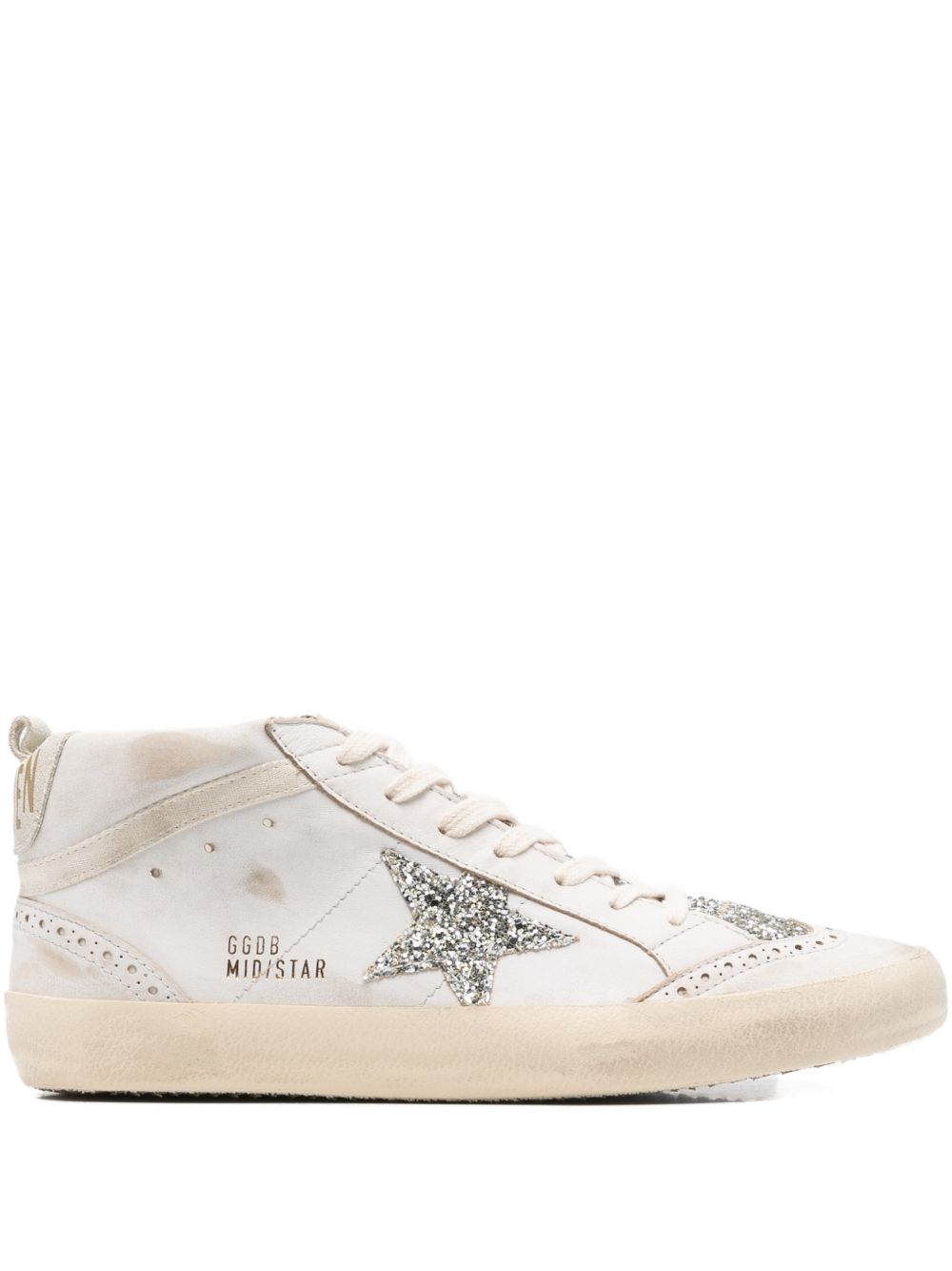 Mid-Top Sneakers with Glitter Star