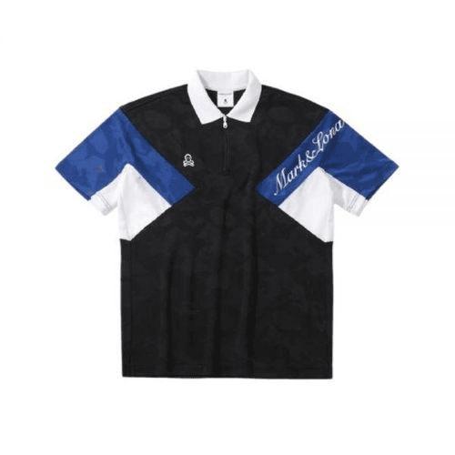 Short-Sleeve Training Shirt with Bold Diagonal Panels