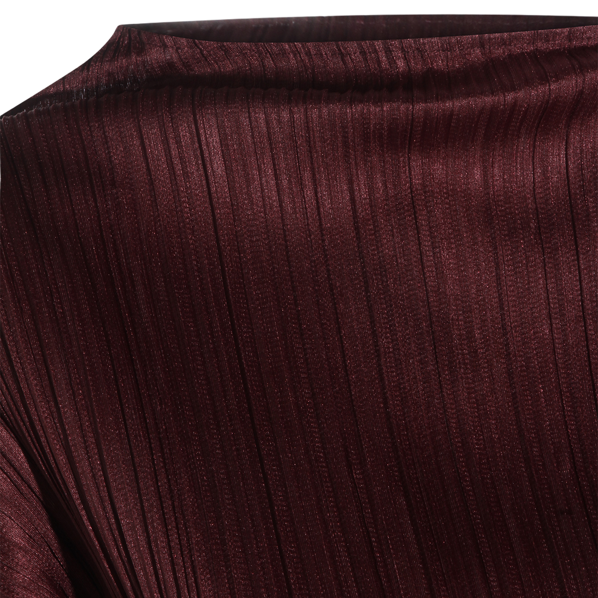 Bordeaux Pleated Top with Long Sleeves