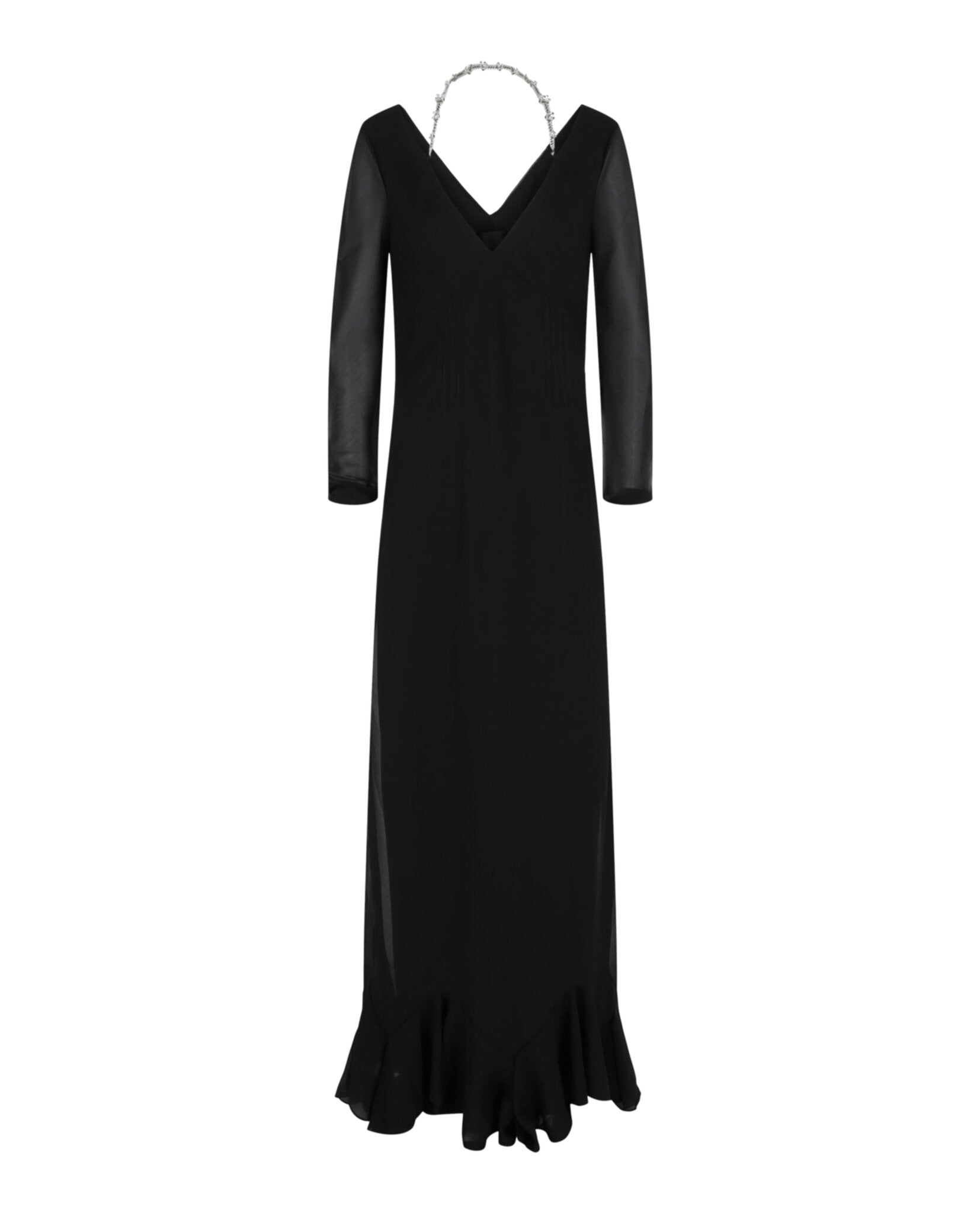 Off-The-Shoulder Gown W/ 4g Claw Chain