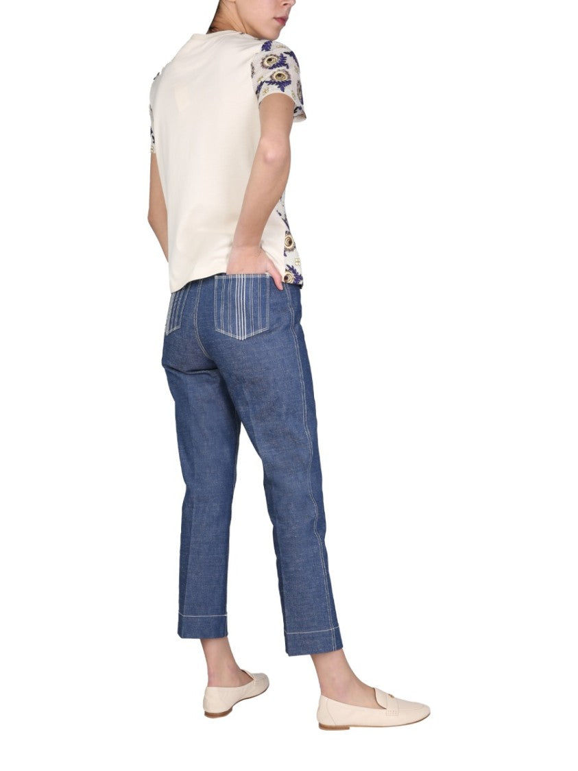 Cropped Wide-Leg Jeans