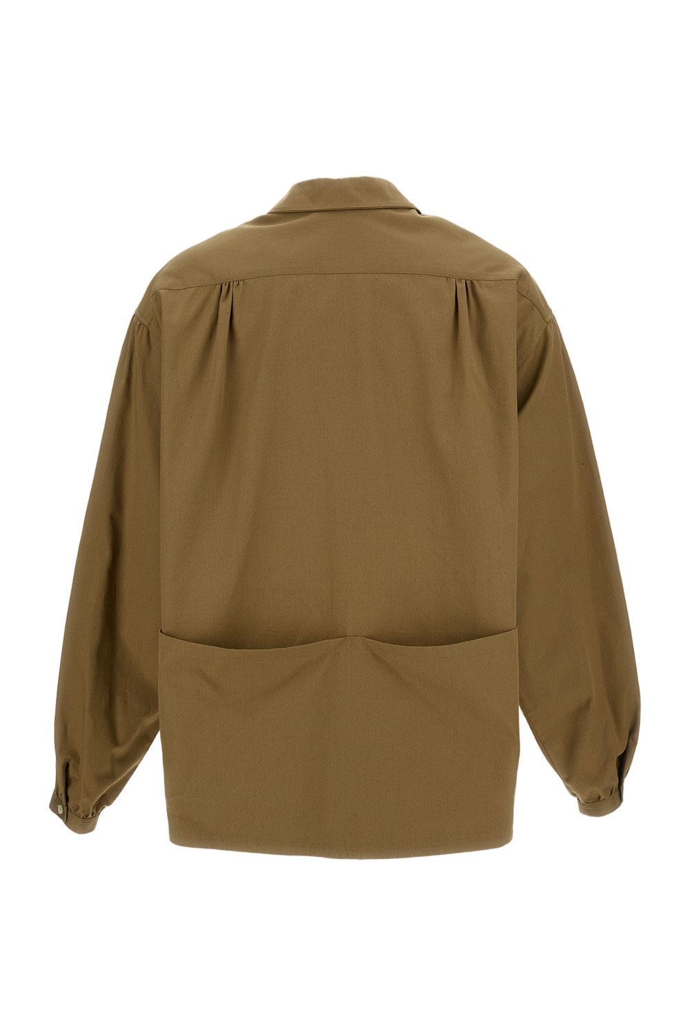 Tailored Button-Down Shirt in Soft Beige
