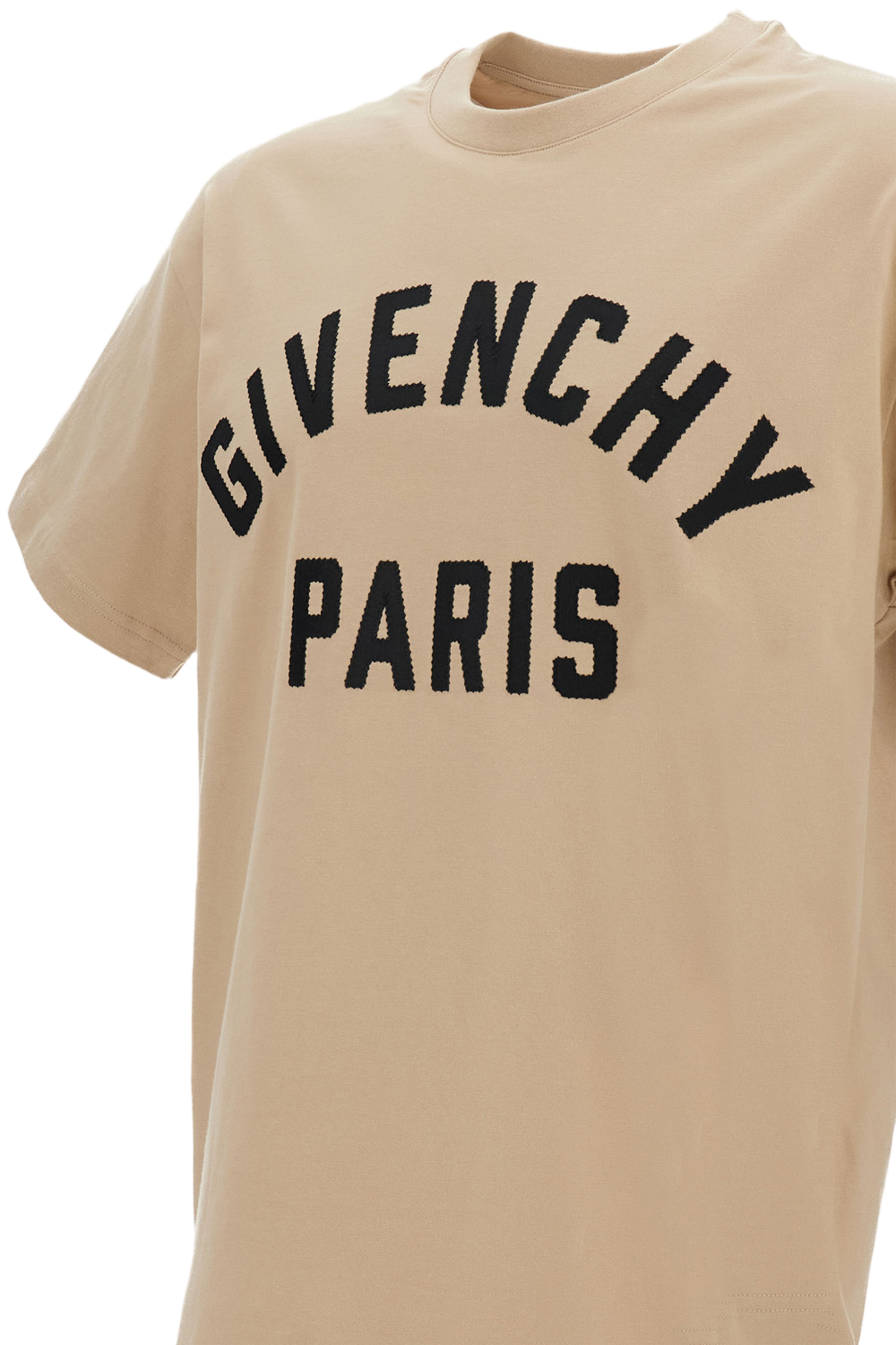 Regular Fit Cotton T-Shirt with Grosgrain Patch and Embroidered Detailing