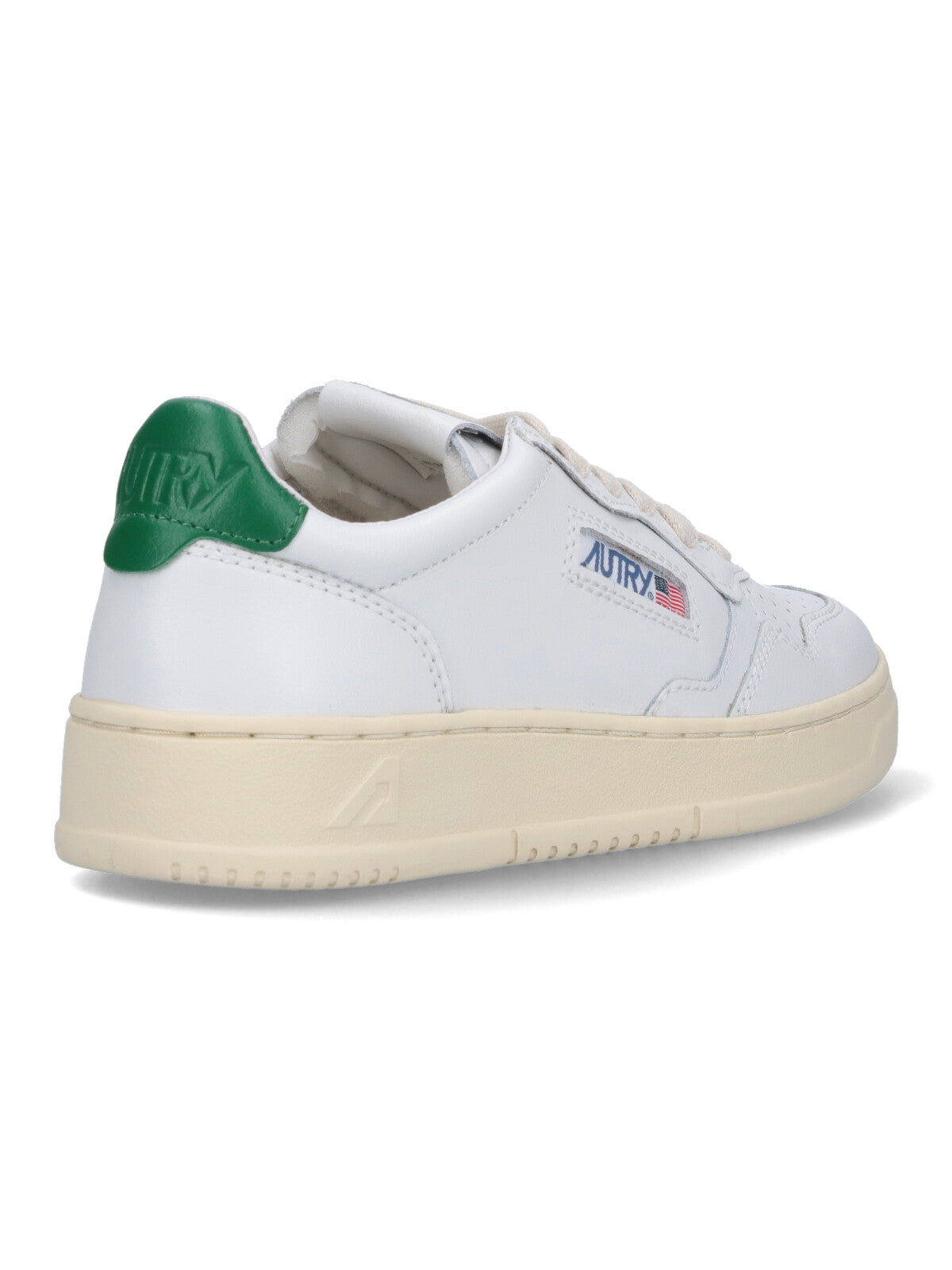 Low-Top White Leather Sneakers With Multicolor Embroidery