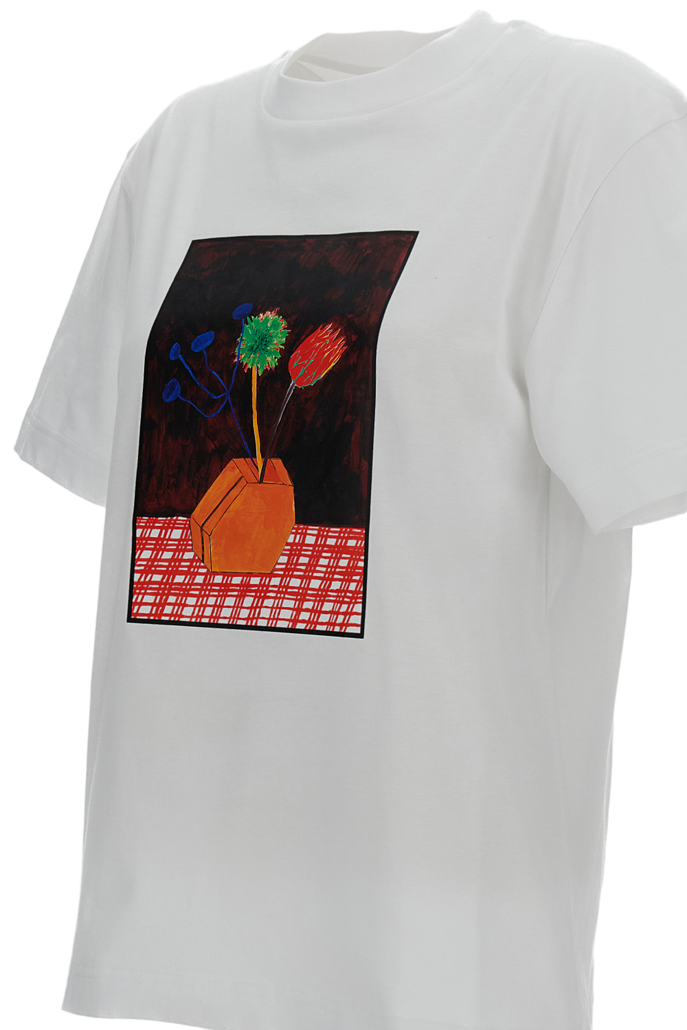 Boxy-Fit Multicolor Printed Crew-Neck T-Shirt