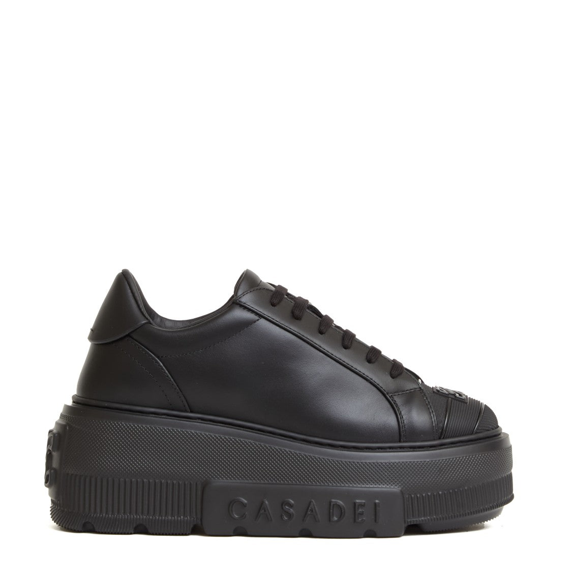 Sneakersy Salen z czarnej skóry