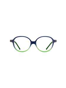 Vibrant Green Gradient Optical Frame with Sleek Oval Design