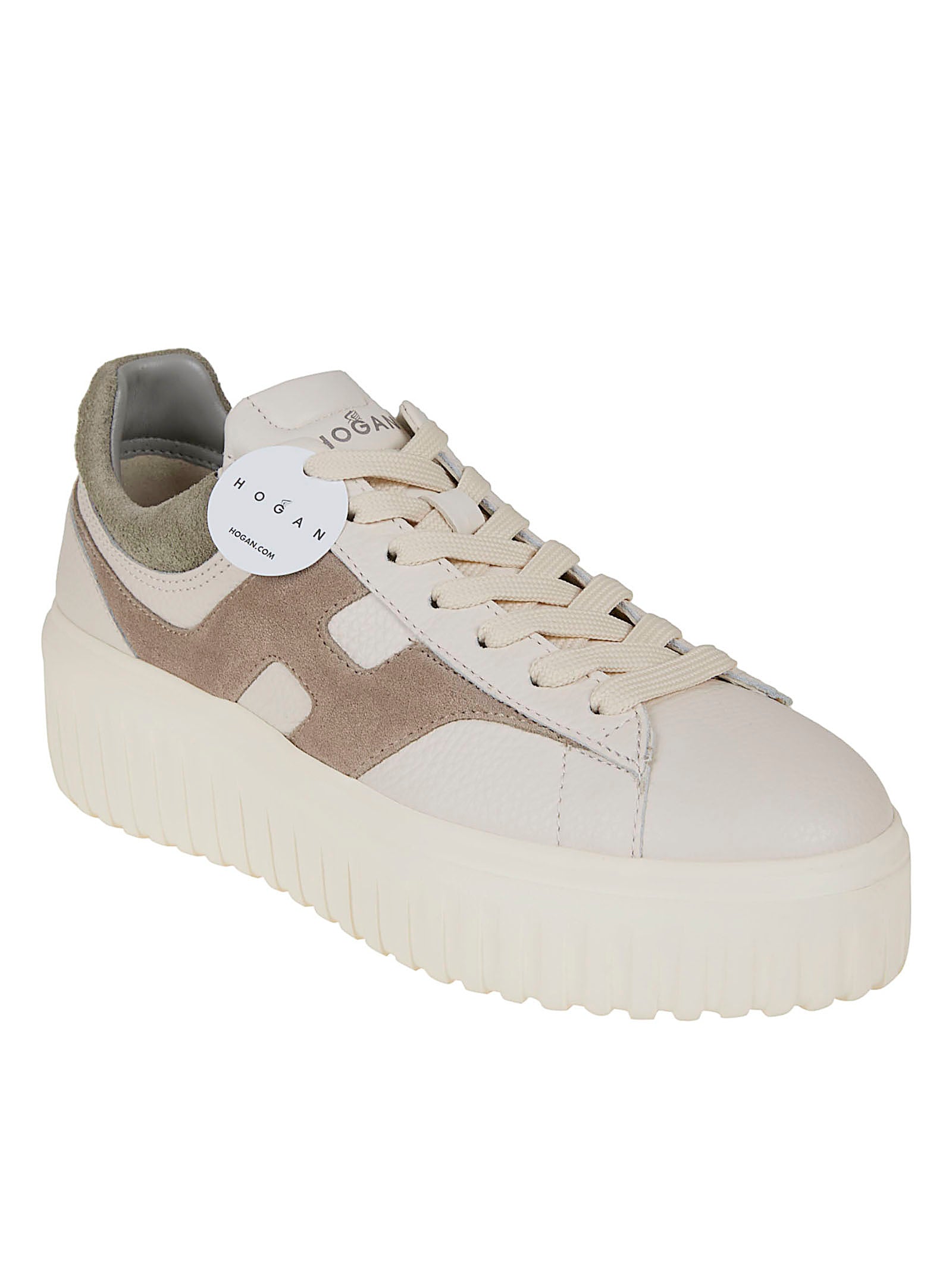 Calfskin Sneakers with Suede Panels and Sole