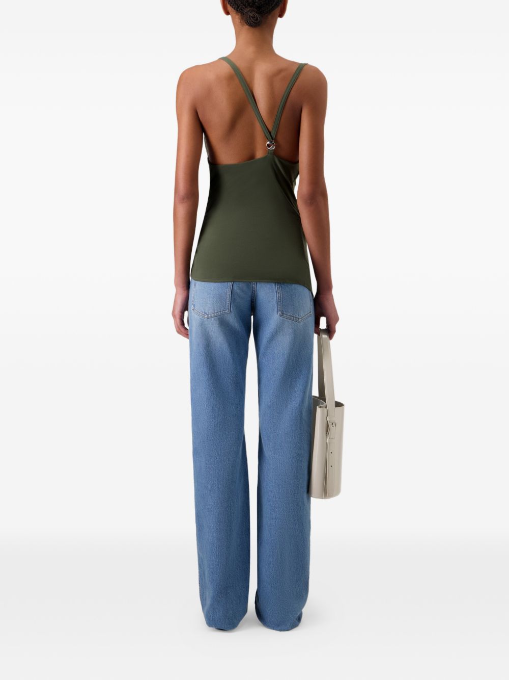 Draped Cowl Neckline Tank Top