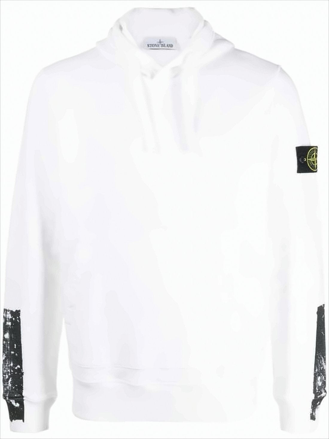 White Hoodie with Paint-Splatter Details