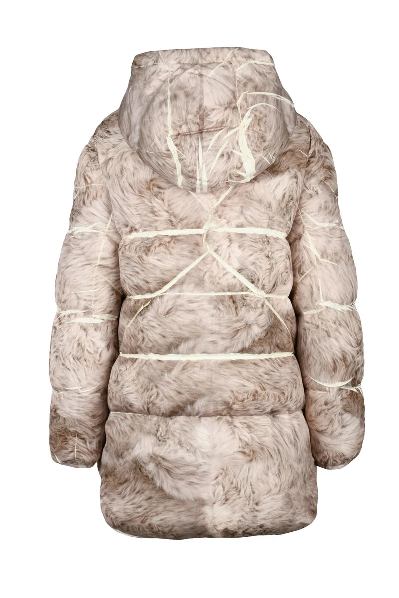Pellican Down Jacket with Zip - Beige
