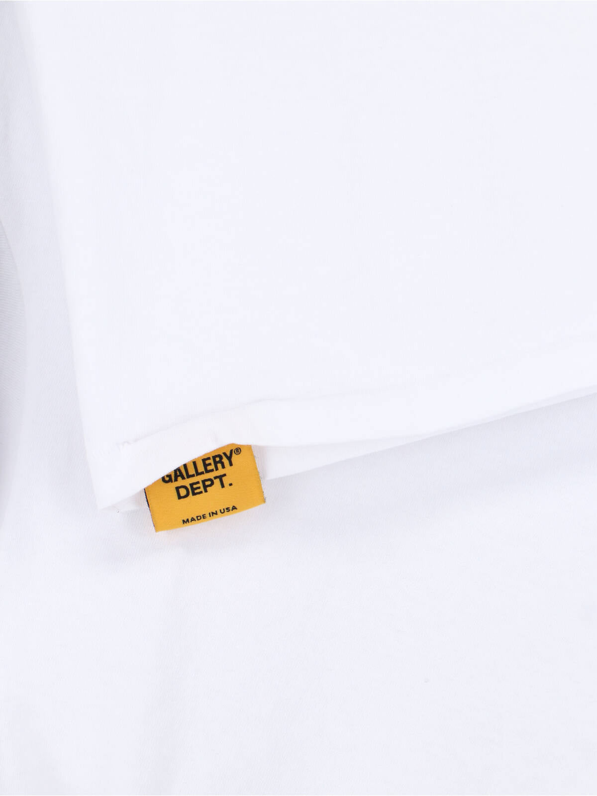 White Contrast Logo Straight Hem T-Shirt