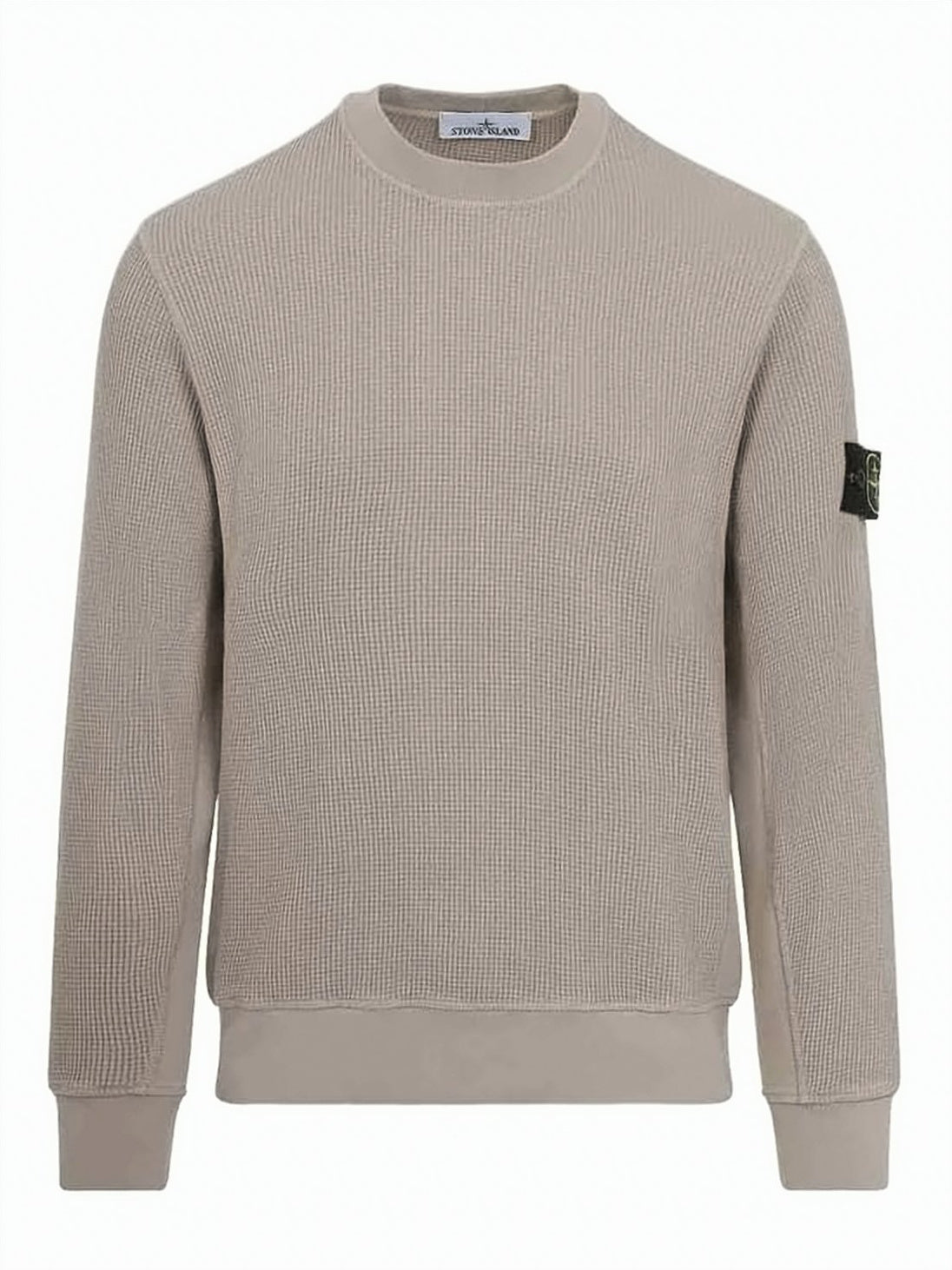 Textured Waffle Knit Long-Sleeve Shirt