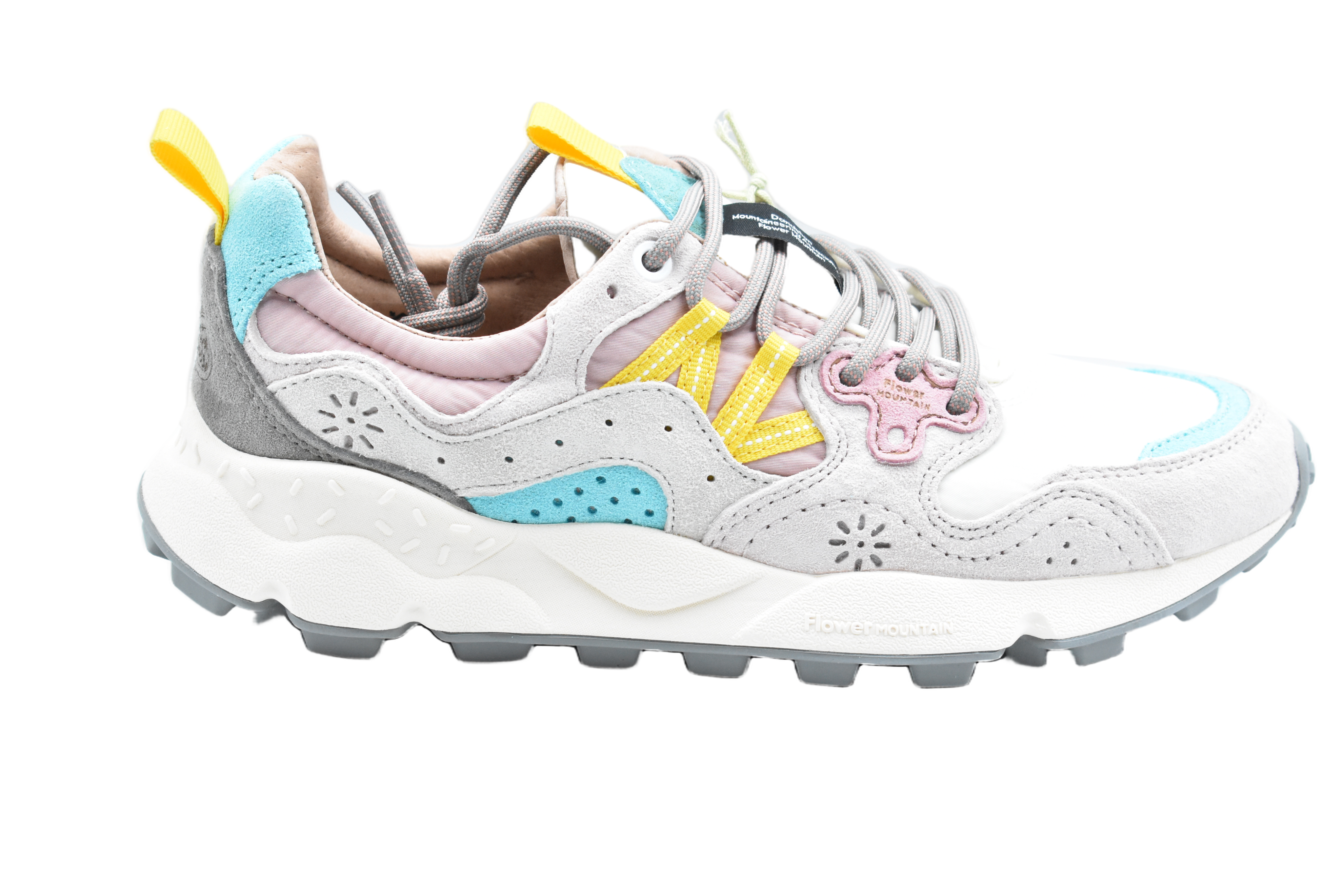 Chunky Low-Top Sneakers With Suede-Nylon Composition