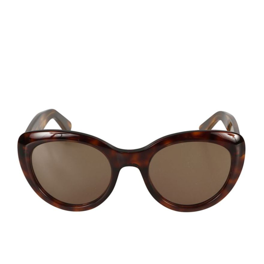 Sophia Rounded Cat-Eye Sunglasses with Tortoiseshell Pattern
