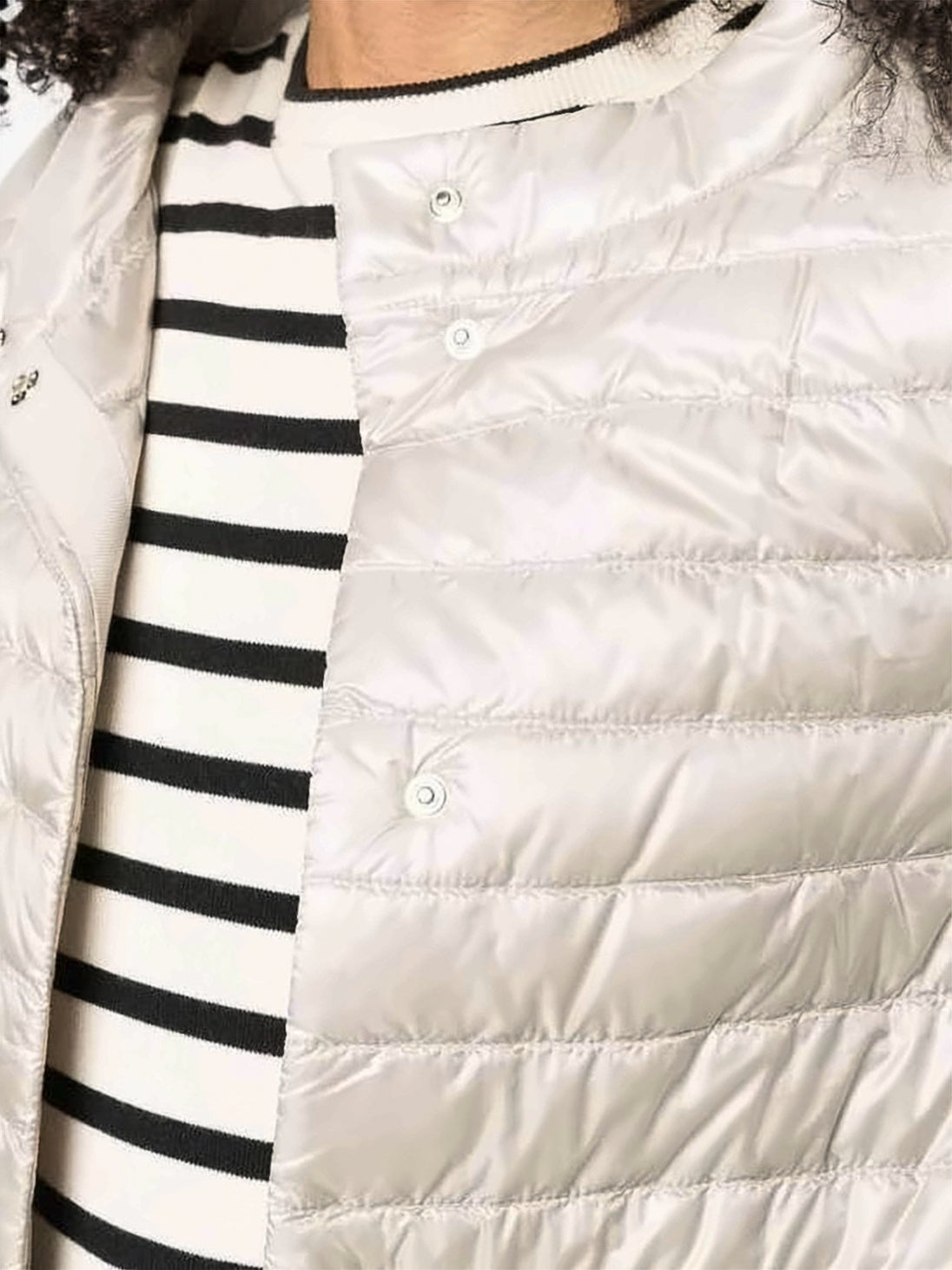 Lightweight Padded Jacket with Horizontal Quilting