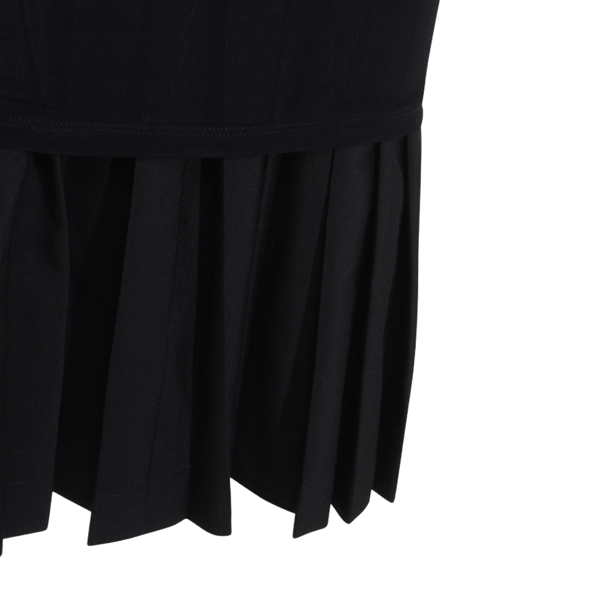 Fitted Mid-Calf Skirt with Pleated Ruffle Hem