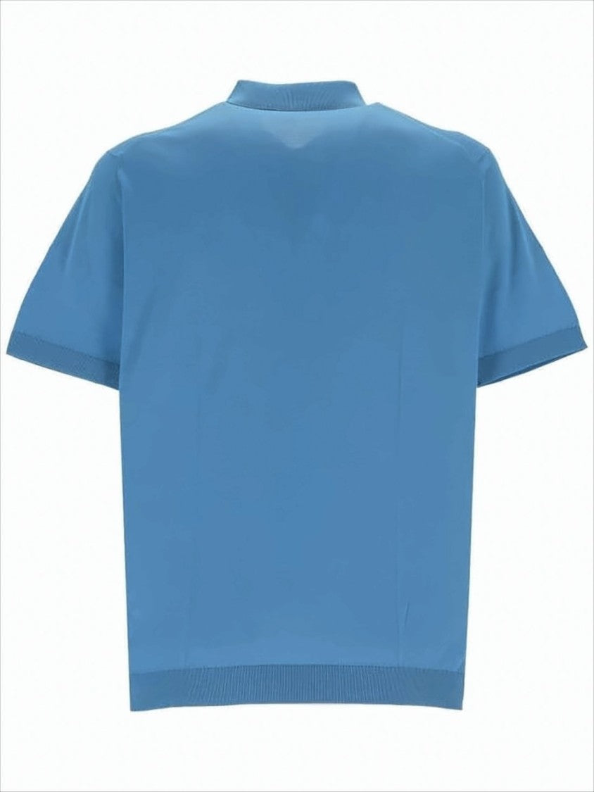 Short-Sleeve Polo Shirt With Ribbed Details
